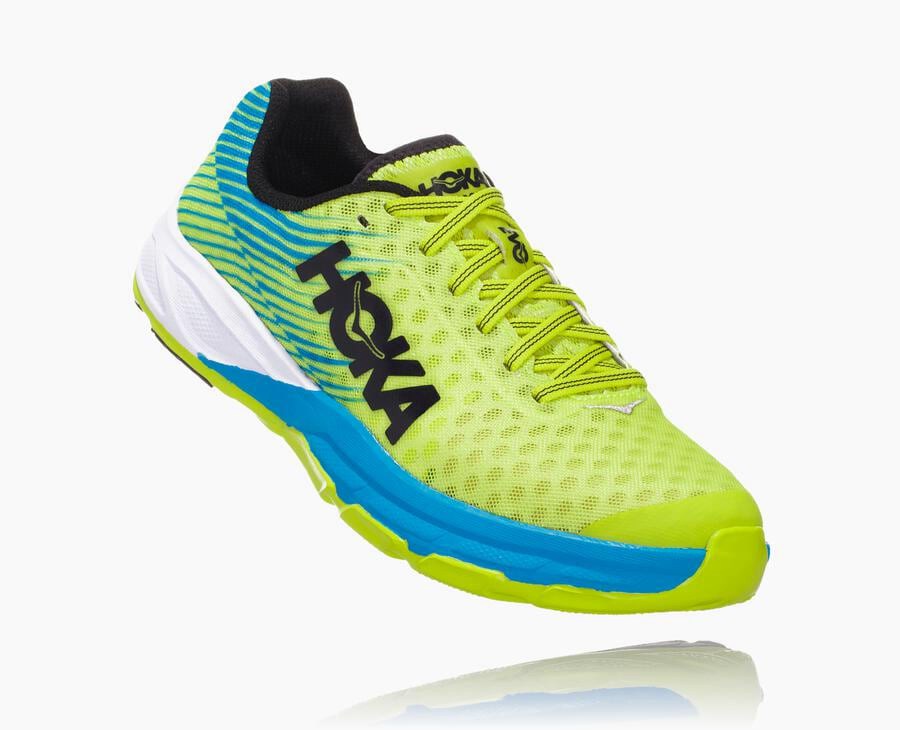 Hoka One One Evo Carbon Rocket - Men Running Shoes - Green/Blue,Australia JHM-872650